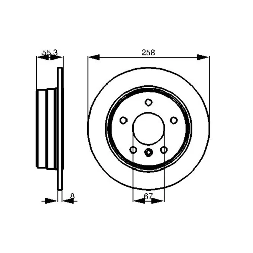Brzdový kotúč 0 986 479 B36 /BOSCH/ - obr. 4