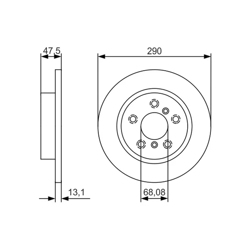 Brzdový kotúč 0 986 479 D17 /BOSCH/ - obr. 4