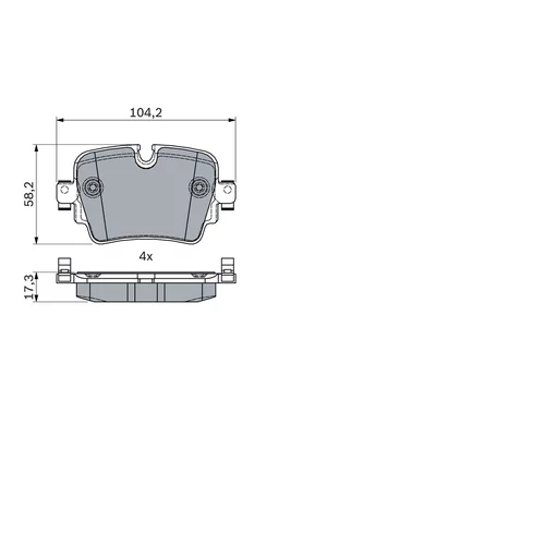 Sada brzdových platničiek kotúčovej brzdy 0 986 494 753 /BOSCH/ - obr. 4