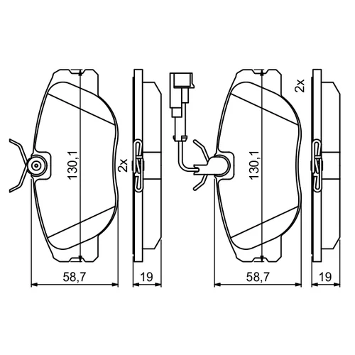 Sada brzdových platničiek kotúčovej brzdy 0 986 494 851 /BOSCH/ - obr. 6