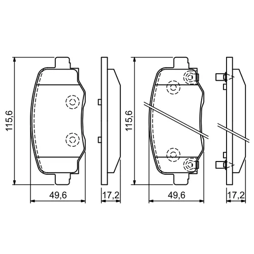 Sada brzdových platničiek kotúčovej brzdy 0 986 494 930 /BOSCH/ - obr. 6