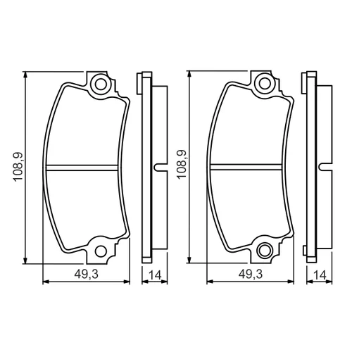 Sada brzdových platničiek kotúčovej brzdy 0 986 495 270 /BOSCH/ - obr. 4