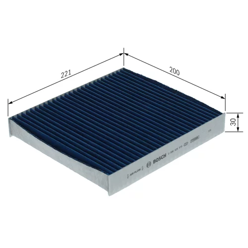 Filter vnútorného priestoru 0 986 628 619 /BOSCH/ - obr. 4
