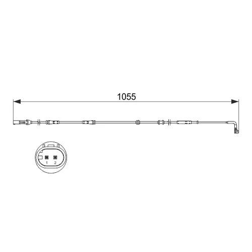 Výstražný kontakt opotrebenia brzdového obloženia 1 987 473 507 /BOSCH/ - obr. 4