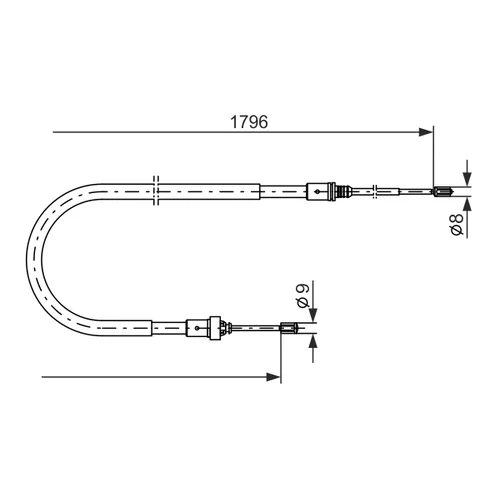 Ťažné lanko parkovacej brzdy 1 987 477 235 /BOSCH/ - obr. 4