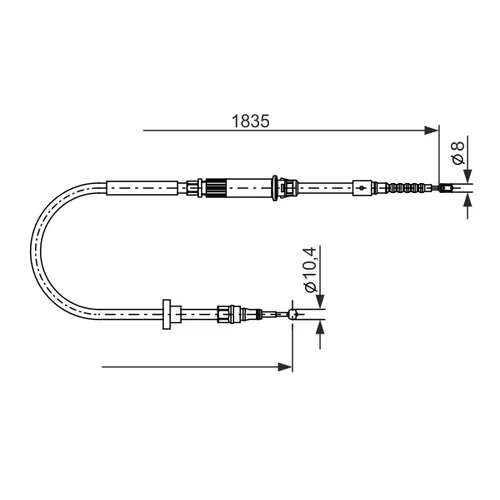 Ťažné lanko parkovacej brzdy 1 987 482 873 /BOSCH/ - obr. 4