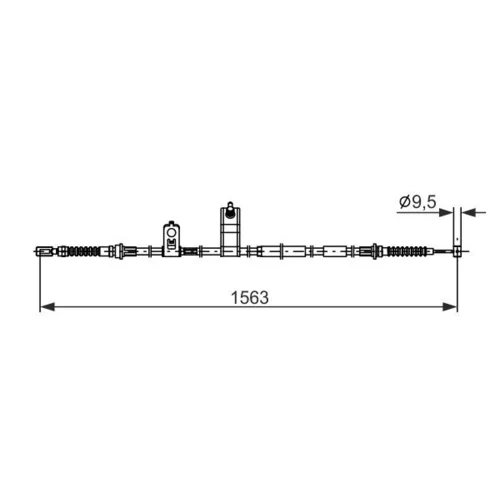 Ťažné lanko parkovacej brzdy 1 987 482 897 /BOSCH/