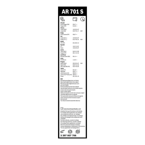 Stieracia lišta 3 397 007 706 /BOSCH/ - obr. 3