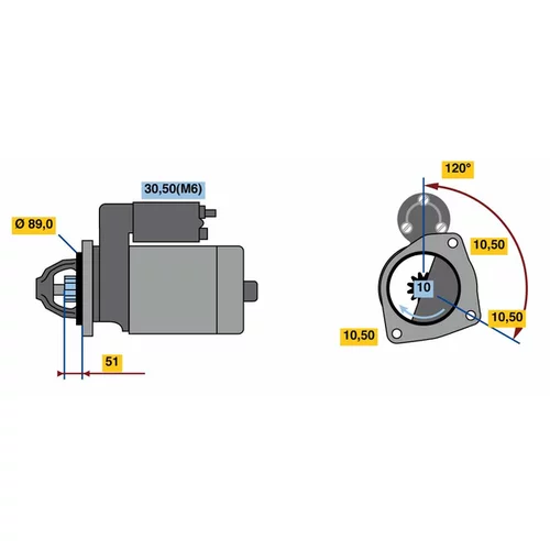 Štartér 0 001 263 006 /BOSCH/ - obr. 4