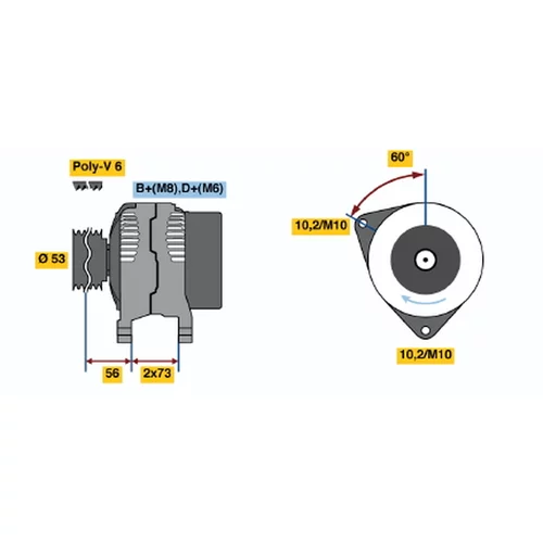 Alternátor BOSCH 0 123 320 012