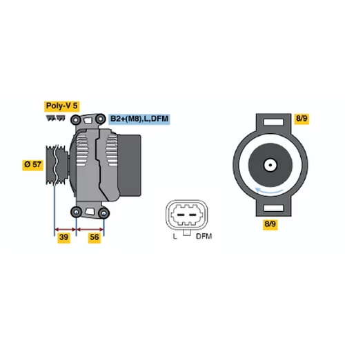 Alternátor BOSCH 0 124 415 009