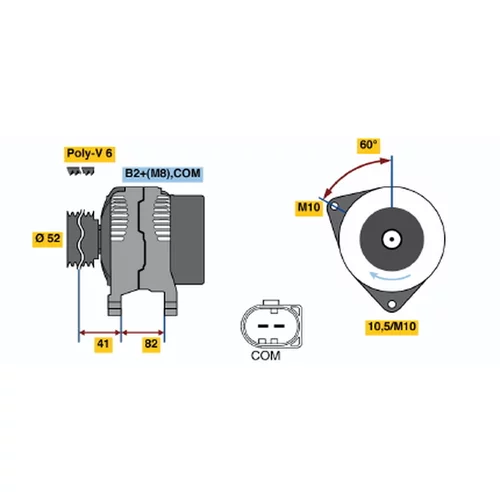 Alternátor 0 124 525 106 /BOSCH/ - obr. 4