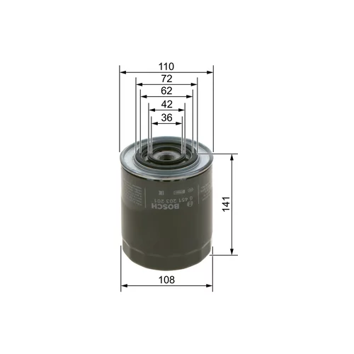 Olejový filter 0 451 203 201 /BOSCH/ - obr. 4