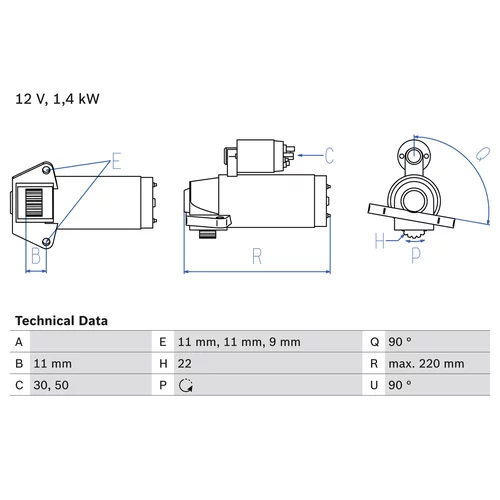 Štartér 0 986 022 561 /BOSCH/ - obr. 4