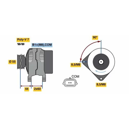 Alternátor BOSCH 0 986 081 080