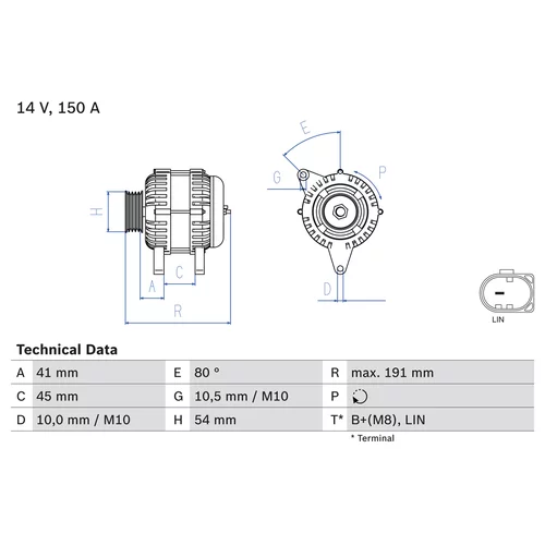 Alternátor BOSCH 0 986 083 620