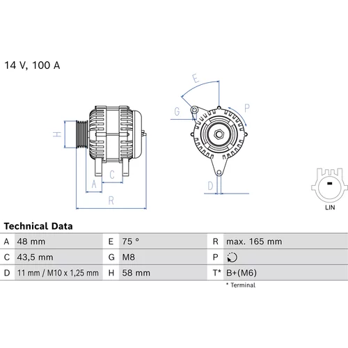 Alternátor BOSCH 0 986 085 130