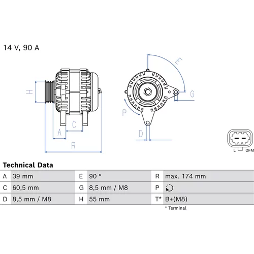 Alternátor BOSCH 0 986 086 120