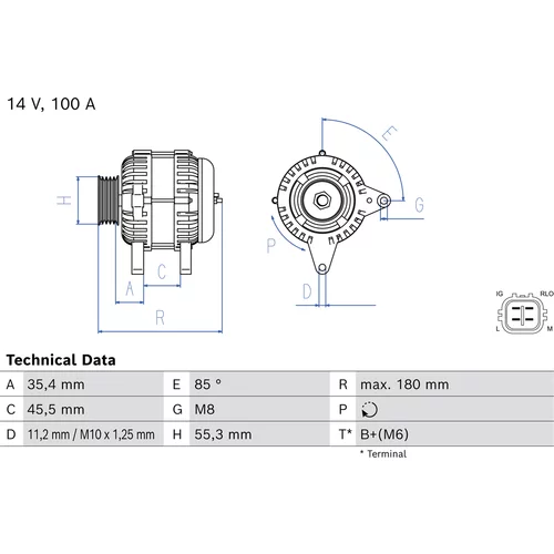 Alternátor 0 986 087 240 /BOSCH/
