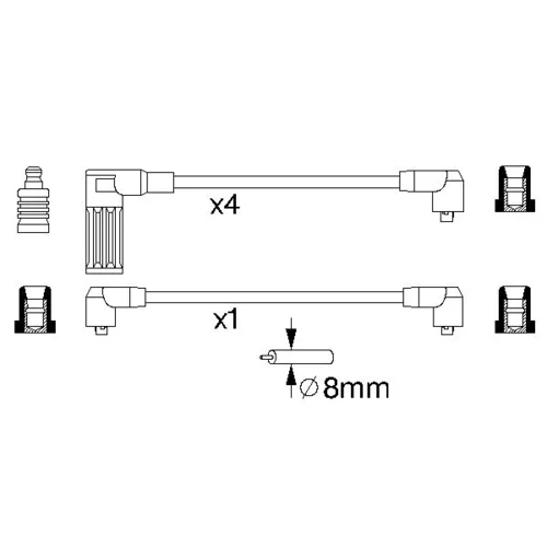 Sada zapaľovacích káblov 0 986 356 718 /BOSCH/ - obr. 4