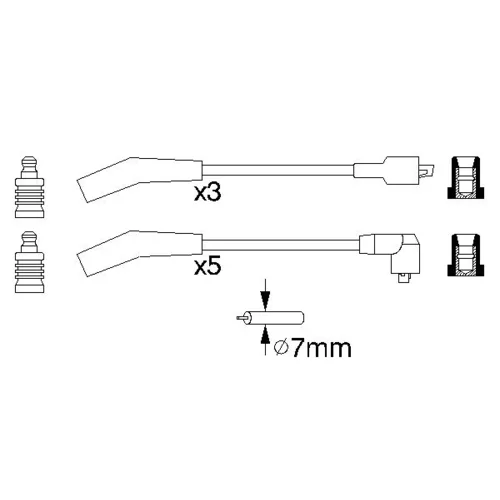 Sada zapaľovacích káblov 0 986 356 819 /BOSCH/ - obr. 4