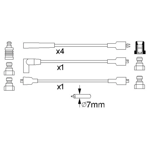 Sada zapaľovacích káblov 0 986 356 834 /BOSCH/ - obr. 4