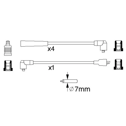 Sada zapaľovacích káblov 0 986 356 984 /BOSCH/ - obr. 4