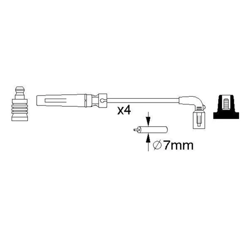 Sada zapaľovacích káblov 0 986 356 987 /BOSCH/ - obr. 4