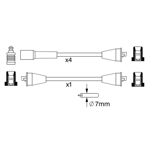 Sada zapaľovacích káblov 0 986 357 049 /BOSCH/ - obr. 4
