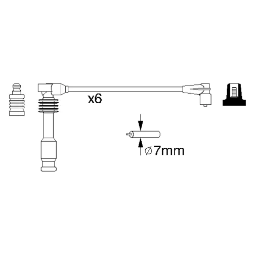 Sada zapaľovacích káblov 0 986 357 055 /BOSCH/ - obr. 4