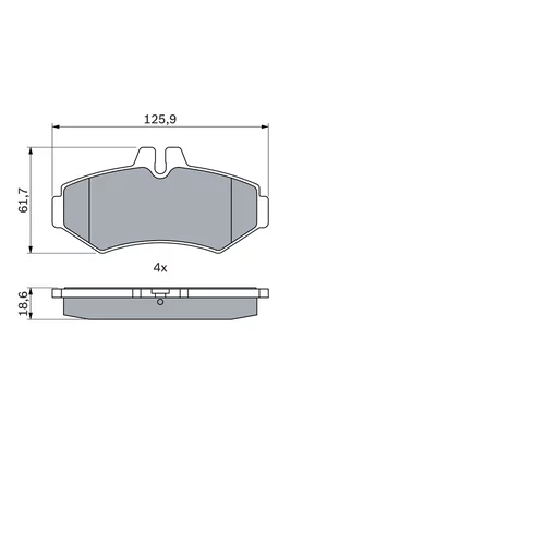 Sada brzdových platničiek kotúčovej brzdy 0 986 424 877 /BOSCH/ - obr. 4
