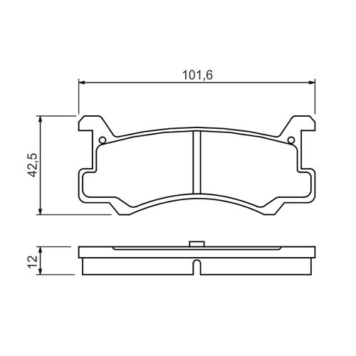 Sada brzdových platničiek kotúčovej brzdy 0 986 460 080 /BOSCH/ - obr. 6