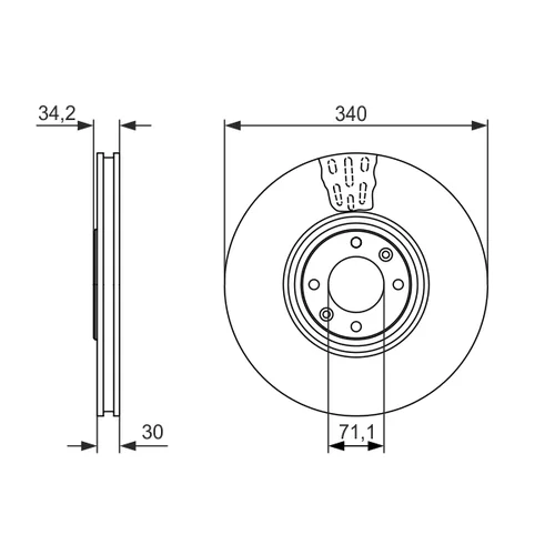 Brzdový kotúč 0 986 479 093 /BOSCH/ - obr. 4
