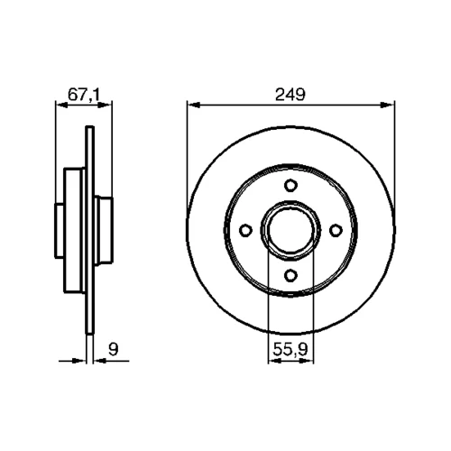 Brzdový kotúč 0 986 479 219 /BOSCH/ - obr. 4