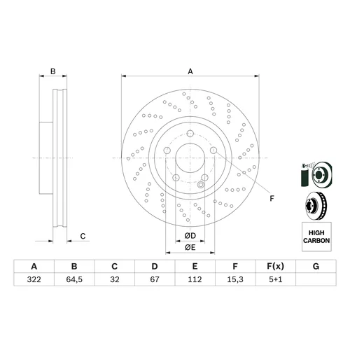 Brzdový kotúč 0 986 479 408 /BOSCH/ - obr. 4