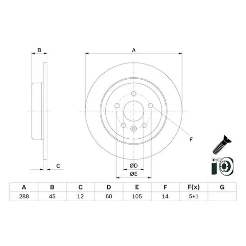 Brzdový kotúč 0 986 479 D90 /BOSCH/ - obr. 4
