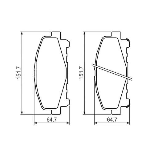 Sada brzdových platničiek kotúčovej brzdy 0 986 494 382 /BOSCH/ - obr. 6