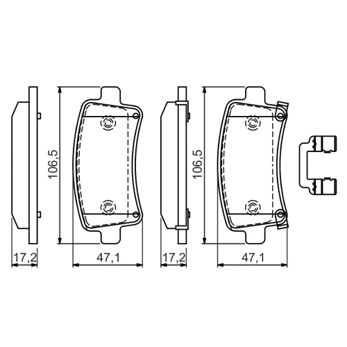 Sada brzdových platničiek kotúčovej brzdy 0 986 494 586 /BOSCH/ - obr. 6