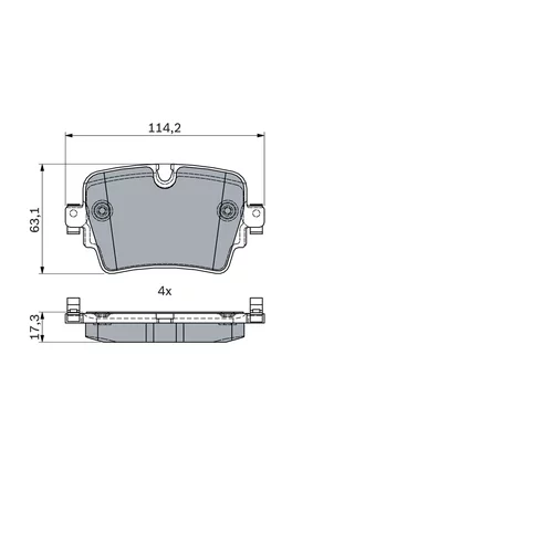 Sada brzdových platničiek kotúčovej brzdy 0 986 494 874 /BOSCH/ - obr. 4