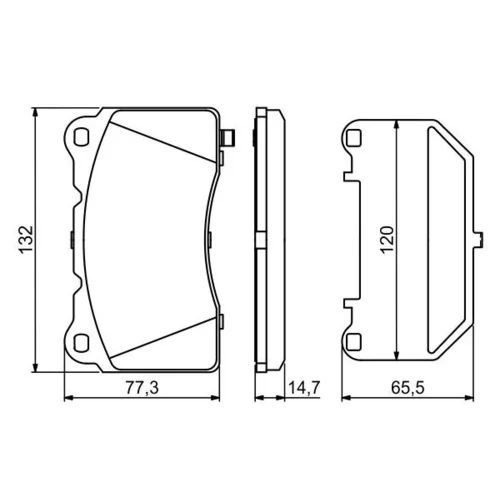 Sada brzdových platničiek kotúčovej brzdy 0 986 494 880 /BOSCH/ - obr. 6
