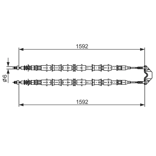 Ťažné lanko parkovacej brzdy 1 987 482 102 /BOSCH/