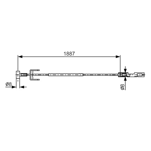 Ťažné lanko parkovacej brzdy 1 987 482 292 /BOSCH/