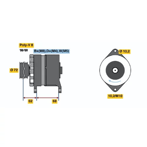 Alternátor BOSCH 6 033 GB3 033