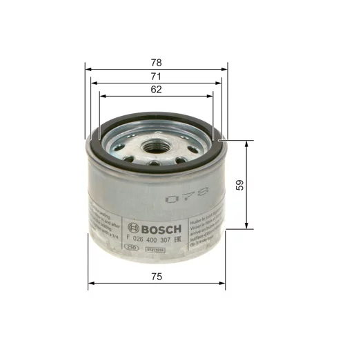 Vzduchový filter turbodúchadla F 026 400 307 /BOSCH/ - obr. 4