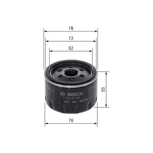 Olejový filter F 026 407 336 /BOSCH/ - obr. 4