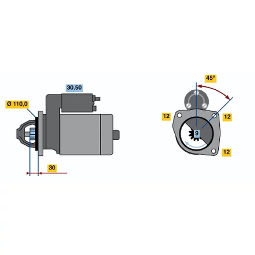 Štartér 0 001 231 011 /BOSCH/ - obr. 4