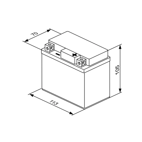 Moto batéria M6004 12V 4AH 30A /BOSCH/ - obr. 4