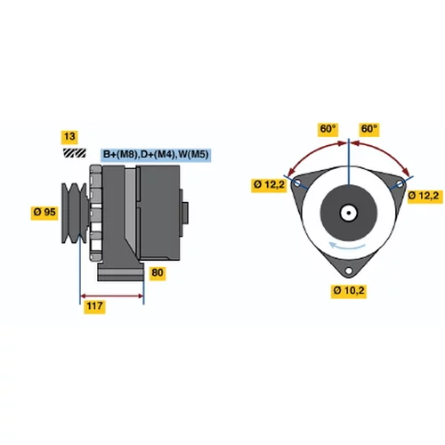 Alternátor BOSCH 0 120 469 101