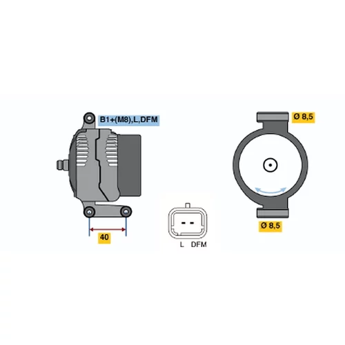 Alternátor 0 124 325 185 /BOSCH/ - obr. 4