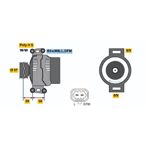 Alternátor BOSCH 0 124 425 019